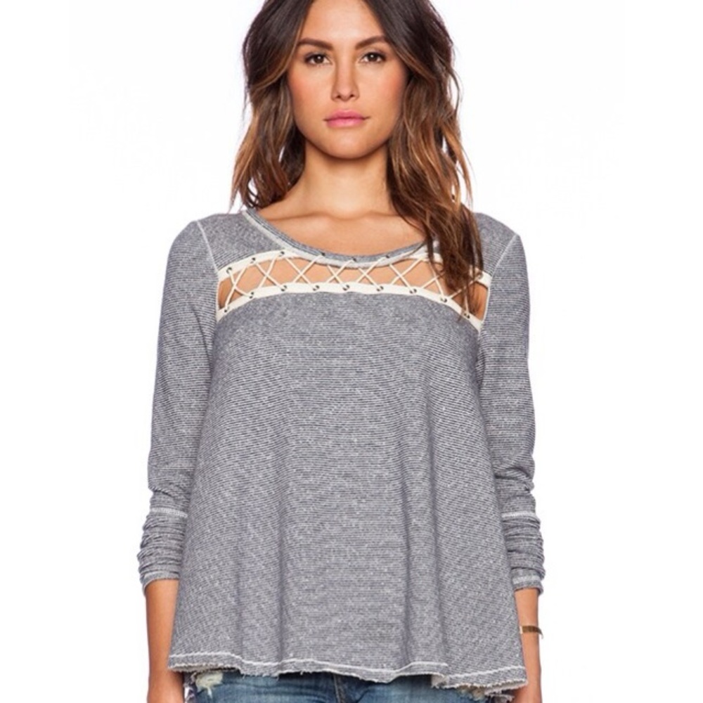 Free People Lacey Love Long Sleeve Pullover - Size Small